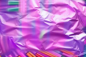 Vibrant Plastic Bag Texture. Ai generative photo