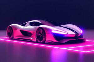 Futuristic Sport Car. Ai generative photo