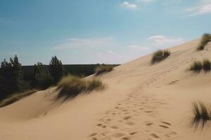 Desert with Dunes. Ai generative photo