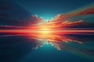 Horizone Line Background. Ai generative photo