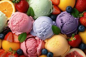 Photo Of Delicious Ice Cream. Ai generative