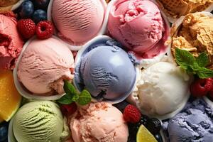 Photo Of Delicious Ice Cream. Ai generative