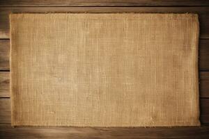 Fabric Cloth On Wooden Table. Ai generative photo