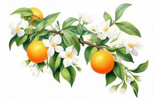 Fresh Orange Fruits. Ai generative photo