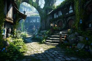 Game Background. Ai generative photo