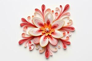 Quilling Flowers Art. Ai generative photo