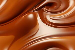 Chocolate Cream Seamless Pattern. Ai generative photo