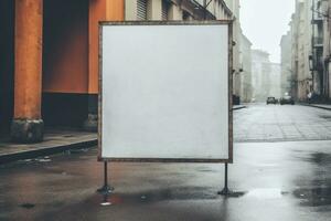 Road Signboard Mockup Image. Ai generative photo