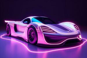 Futuristic Sport Car. Ai generative photo