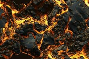 Seamless Lava Texture. Ai generative photo