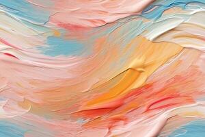 Colorful Acrylic Paint Seamless Pattern. Ai generative photo
