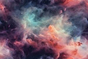 Seamless Galaxy Pattern. Ai generative photo