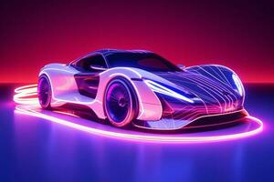 Futuristic Sport Car. Ai generative photo