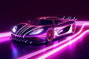 Futuristic Sport Car. Ai generative photo