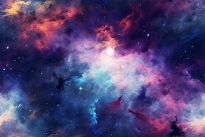 Seamless Galaxy Pattern. Ai generative photo