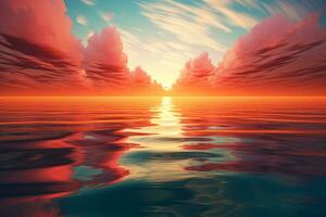 Horizone Line Background. Ai generative photo