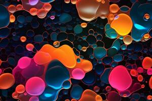 Trendy Liquid Bubble Pattern. Ai generative photo