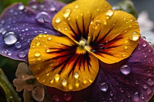 Closeup Up Of Beautiful Flowers. Ai generative photo