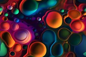 Trendy Liquid Bubble Pattern. Ai generative photo
