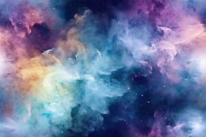 Seamless Galaxy Pattern. Ai generative photo