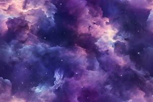 Seamless Galaxy Pattern. Ai generative photo
