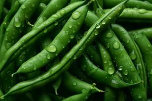 Fresh Green Beans. Ai generative photo
