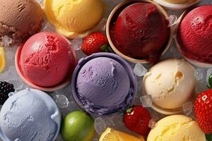 Photo Of Delicious Ice Cream. Ai generative