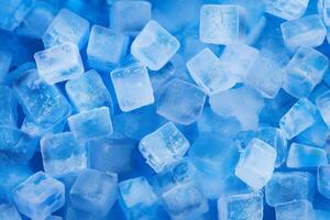 Background With Ice Cubes. Ai generative photo