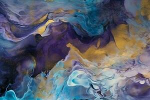 Trendy Watercolor Ink Texture. Ai generative photo