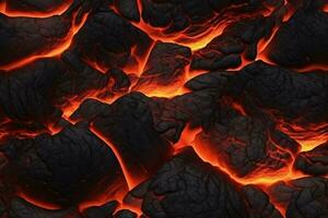 Seamless Lava Pattern. Ai generative photo