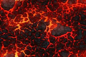 Seamless Lava Pattern. Ai generative photo