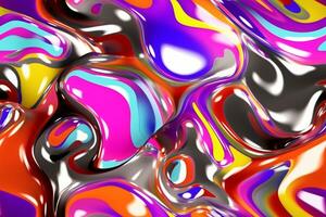 Trendy Colorful Liquid  Pattern. Ai generative photo