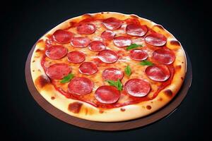 Delicious Mouth Watering Pizza. Ai generative photo