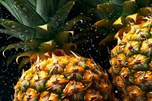 Fresh Pineapple Fruits. Ai generative photo