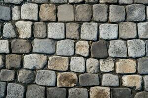 Cobblestone Sidewalk Texture. Ai generative photo