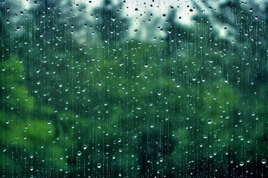 Rainy Glass Texture. Ai generative photo