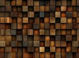 Wood texture with square patterns, background. High quality. SEAMLESS PATTERN. Created with Generative AI technology. photo