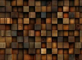 Wood texture with square patterns, background. High quality. SEAMLESS PATTERN. Created with Generative AI technology. photo