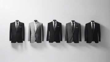 Men Suit for Business Working Concept. Businessman Suit Background. Generative Ai photo