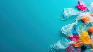 detener Oceano el plastico contaminación concepto, ambiental problema el plastico y microplástico en el agua. generativo ai foto