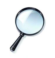 Magnifying glass isolated on white background. Created with Generative AI technology. photo