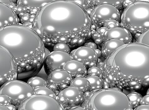 Silver photo zone with air balloons. SEAMLESS PATTERN. Created with Generative AI technology.