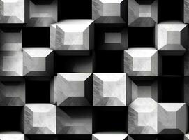 Abstract geometric background of the wall. SEAMLESS PATTERN. Created with Generative AI technology. photo