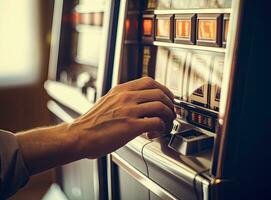 cerca arriba imagen irreconocible empresario mano utilizando el plastico pasar tarjeta entrando o dejando oficina moderno espacio de trabajo puerta y electrónico tarjeta lector. creado con generativo ai tecnología. foto