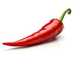 rojo chile pimientos aislado en contra un blanco antecedentes. creado con generativo ai tecnología. foto