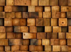 Wood texture with square patterns, background. High quality. SEAMLESS PATTERN. Created with Generative AI technology. photo