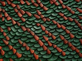 Lawson cypress Chamaecyparis lawsoniana evergreen foliage and bark detail. Created with Generative AI technology. photo