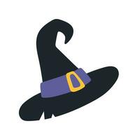 Witch hat, cartoon style. Helloween and magic concept. Trendy modern vector illustration isolated on white background, hand drawn