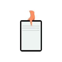 flat design hand showing blank paper vector