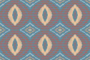 Motif Ikat Floral Paisley Embroidery Background. Ikat Damask Geometric Ethnic Oriental Pattern Traditional. Ikat Aztec Style Abstract Design for Print Texture,fabric,saree,sari,carpet. vector